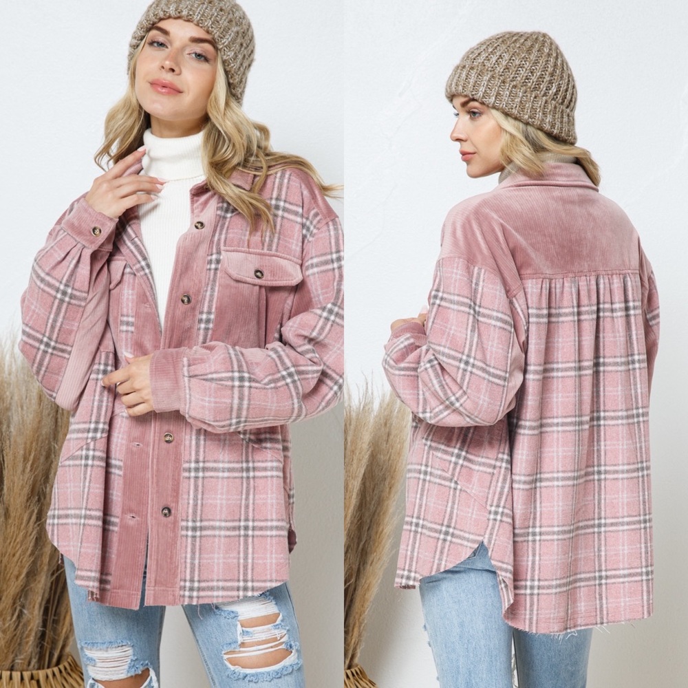 Pink Plaid Top